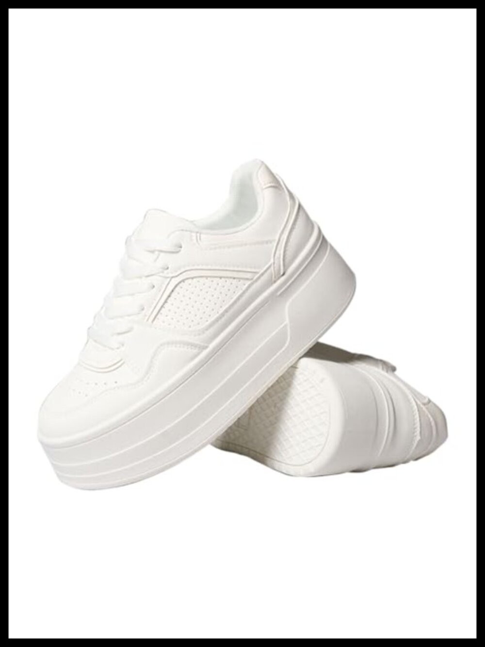 Women's Thick Sole Walking Sneakers, Breathable Non-Slip Lightweight Athletic